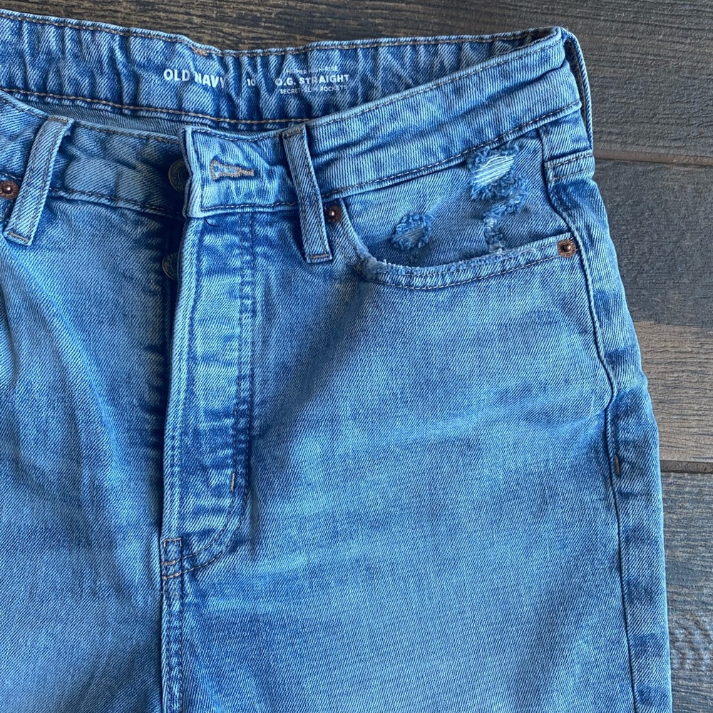 High Waist Button Fly Jeans